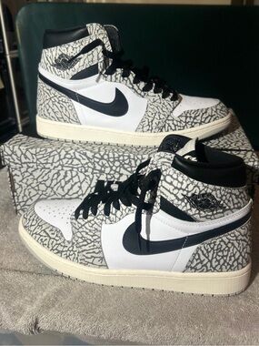 Air Jordan 1 Retro High OG "White Cement" (also known as "Elephant